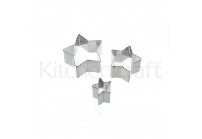 Kitchen Craft 'Sweetly Does It' Stainless Steel Star Fondant Cutters (set of 3)